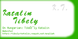 katalin tibely business card